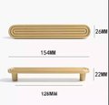 Gold brass retro pattern bar handle/gold brass bar handle/gold echo pattern drawer pull/kitchen furniture hardware/mid century modern style