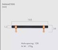 Knurled matte black and rose gold cabinet handle/copper and black drawer pull/rose gold furniture hardware/black and rose gold door handle