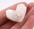 Heart shape amethyst or white quartz crystal geode cabinet handle/heart shaped gemstone drawer handle/small rough cut crystal door handle
