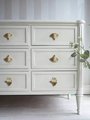 Gold Ginkgo leaf and rope design bar handle/Brass maidenhair tree leaf shaped cabinet pull/Brass leaf shaped door handle/Gingko drawer knob