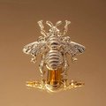 Gold or silver bumble bee cabinet pull/Honey bee drawer knob/Shiny gold or silver bee door handle/IKEA furniture hack/Bee door knob