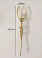 Gold brass dancing lady cabinet handle/woman shaped figure door handle/abstract female figurine drawer handle/unusual furniture hardware