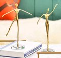 Gold brass dancing lady cabinet handle/woman shaped figure door handle/abstract female figurine drawer handle/unusual furniture hardware