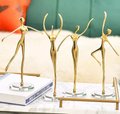 Gold brass dancing lady cabinet handle/woman shaped figure door handle/abstract female figurine drawer handle/unusual furniture hardware