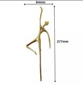 Gold brass dancing lady cabinet handle/woman shaped figure door handle/abstract female figurine drawer handle/unusual furniture hardware