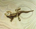Gold lizard drawer handle/Brass bearded dragon door handle/unique drawer pull/Lizard cabinet handle/Gold reptile drawer knob/Geko door pull