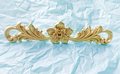 Gold baroque flower style solid brass cabinet pull/Antique French style drawer handle/brass furniture hardware/Gold Rocco style door handle