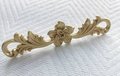 Gold baroque flower style solid brass cabinet pull/Antique French style drawer handle/brass furniture hardware/Gold Rocco style door handle