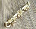 Gold baroque flower style solid brass cabinet pull/Antique French style drawer handle/brass furniture hardware/Gold Rocco style door handle