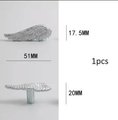 Small shiny gold or silver angel wing cabinet pull/Feathered wing drawer handle/Shiny furniture hardware/small bird wing shaped door knob