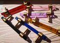 Blue yellow red or pink acrylic lucite cabinet bar handle/bright coloured drawer pull/nursery cabinet handle/colourful door handle/kids room