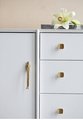 Gold brass thinking man cabinet handle/man shaped figure door handle/abstract man figurine drawer handle/unusual brass furniture hardware