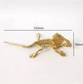 Gold lizard drawer handle/Brass bearded dragon door handle/unique drawer pull/Lizard cabinet handle/Gold reptile drawer knob/Geko door pull