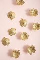 Lucky gold four leaf clover shaped cabinet pull/Shamrock shaped drawer knob/Clover leaf design door handle/Solid brass furniture hardware