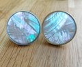 Round Iridescent Abalone Shell Drawer pull/Pearl Cabinet pull/mother of pearl door handle/light abalone knob/shell furniture hardware