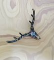 Golden or Bronze Stag with 8 point antlers drawer handle/Deer Head Cabinet Pull/Gold or Bronze Stag head Door Handle/woodland decor/hardware