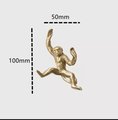 Fun brass monkey cabinet pull/animal door handle/tropical decor/zoo animal drawer pull/nursery decor/gold furniture hardware/monkey handle
