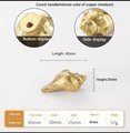 Gold solid brass conch shell cabinet pull/Seashell shaped door handle/beach themed drawer knob/brass furniture hardware/sea shell handle