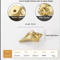 Gold solid brass conch shell cabinet pull/Seashell shaped door handle/beach themed drawer knob/brass furniture hardware/sea shell handle