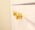 Solid shiny hammered brass round drawer handle/Textured brass cabinet pull/Round inverted gold door knob/Heavy gold brass drawer pull/