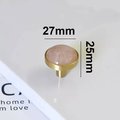 Pink Rose quartz and brass drawer knob/pink quartz crystal cabinet handles/mineral drawer pull/pink gemstone door handle/pink nursery decor