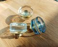 Smooth round lucite cabinet pull/Transparent door knob/mid century modern style drawer handle/Clear cabinet hardware/retro resin drawer pull