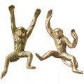 Fun brass monkey cabinet pull/animal door handle/tropical decor/zoo animal drawer pull/nursery decor/gold furniture hardware/monkey handle
