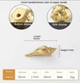 Gold solid brass conch shell cabinet pull/Seashell shaped door handle/beach themed drawer knob/brass furniture hardware/sea shell handle