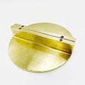 1 Pair of hammered brass semi circle handles/ 2 x demi lune drawer pulls/large cabinet handles/large gold textured metal semi circle handles