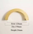 Texture gold brass semi circle handle/demi lune drawer pull/kitchen hardware/large cabinet handle/gold wardrobe door handle/home improvement