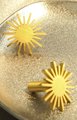 Gold brass sun door handle/star shaped drawer knob/Gold star cabinet pull/Brass furniture hardware/Nursery decor/Gold drawer pull/sunshine