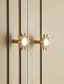 Gold brass sun door handle/star shaped drawer knob/Gold star cabinet pull/Brass furniture hardware/Nursery decor/Gold drawer pull/sunshine