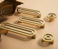 Shiny gold outline pattern handle/large cabinet pull/big door handle/Wide gold drawer pull/kitchen furniture hardware/mid century modern