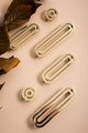 Shiny gold outline pattern handle/large cabinet pull/big door handle/Wide gold drawer pull/kitchen furniture hardware/mid century modern