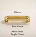 Shiny gold outline pattern handle/large cabinet pull/big door handle/Wide gold drawer pull/kitchen furniture hardware/mid century modern