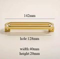 Shiny gold outline pattern handle/large cabinet pull/big door handle/Wide gold drawer pull/kitchen furniture hardware/mid century modern