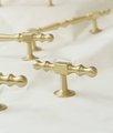 Matte gold geometric shapes bar handle/Gold brass cabinet pull/Brass kitchen door handle/Bar drawer pull/furniture hardware/home improvement