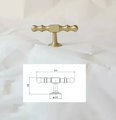 Matte gold geometric shapes bar handle/Gold brass cabinet pull/Brass kitchen door handle/Bar drawer pull/furniture hardware/home improvement