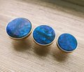 Galaxy inspired brass and resin drawer handle/Night sky blue resin cabinet pull/Dark blue and gold decor door knob/Resin and brass hardware