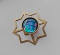 Star shaped geometric pattern backplate for drawer handles/Gold or Silver back plates for cabinet pulls/Modern star gold or nickel backplate