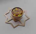 Star shaped geometric pattern backplate for drawer handles/Gold or Silver back plates for cabinet pulls/Modern star gold or nickel backplate