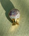 Semi precious stone ball drawer knob/stone drawer pull/crystal ball cabinet pull/gemstone handle/Bright coloured stone hardware/Mineral knob