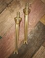 Gold brass thinking man cabinet handle/man shaped figure door handle/abstract man figurine drawer handle/unusual brass furniture hardware