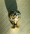 Semi precious stone ball drawer knob/stone drawer pull/crystal ball cabinet pull/gemstone handle/Bright coloured stone hardware/Mineral knob