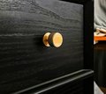 Matte gold brass door knob with textured detail/Round brass drawer pull/Gold knurled cabinet pull/Brass furniture hardware/kitchen hardware