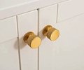 Matte gold brass door knob with textured detail/Round brass drawer pull/Gold knurled cabinet pull/Brass furniture hardware/kitchen hardware