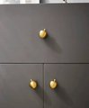 Golden pear cabinet pull/Gold brass pear door knob/Autumn theme decor/Brass drawer handle/home improvement/Gold pear door handle/Fruit knob