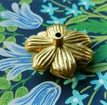 Beautiful gold brass Camelia flower cabinet handle/Brass flower shaped drawer pull/Gold brass bloom door knob/bedroom furniture hardware