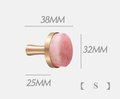 Round rose quartz crystal and brass drawer pull/large gemstone cabinet handle/pink crystal and brass door handle/Semi precious stone handle