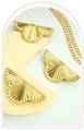 Ornate shiny gold brass cabinet pull/Clover shaped drawer pull/Semi circle door handle/ furniture hardware/kitchen handles/home improvement